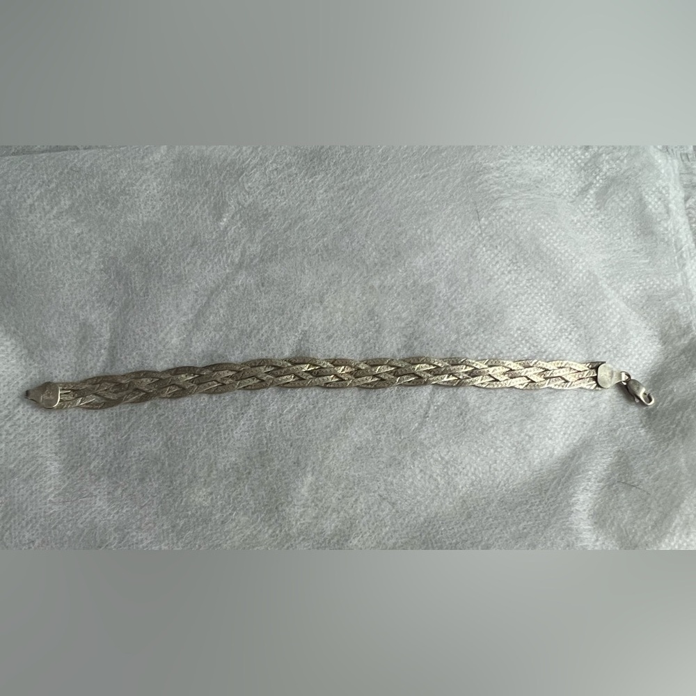 Silver Braided Bracelet Italy